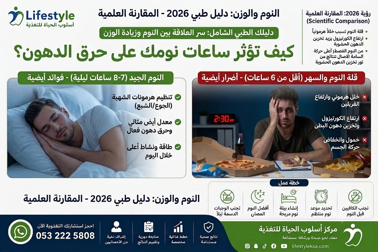 النوم وزيادة الوزن - العلاقة الهرمونية والأيضية